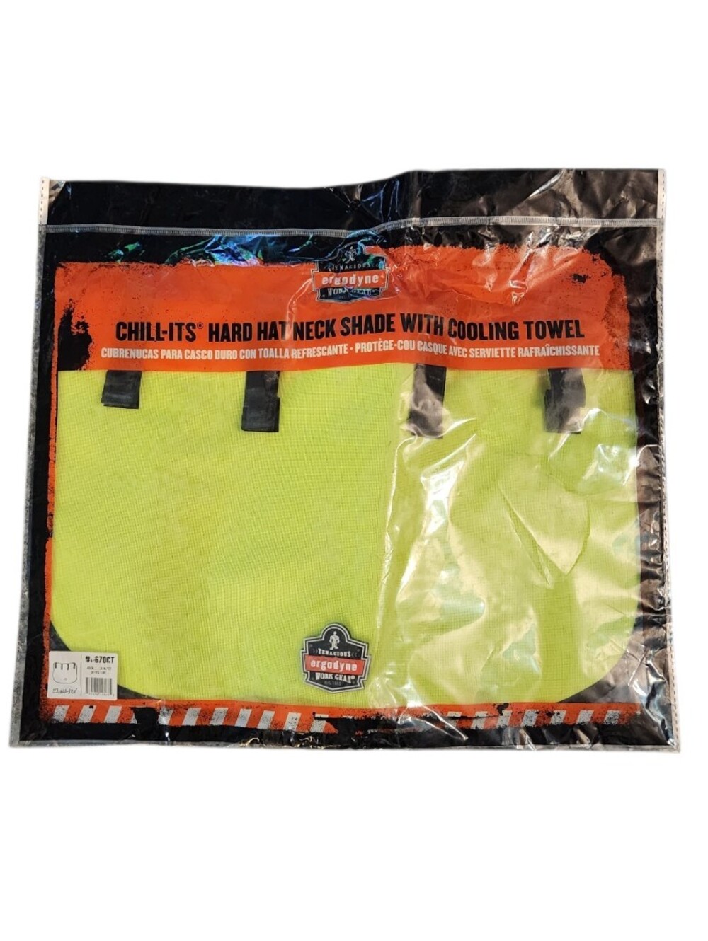 Ergodyne Chill-its Hard Hat Neck Shade With Cooling Towel